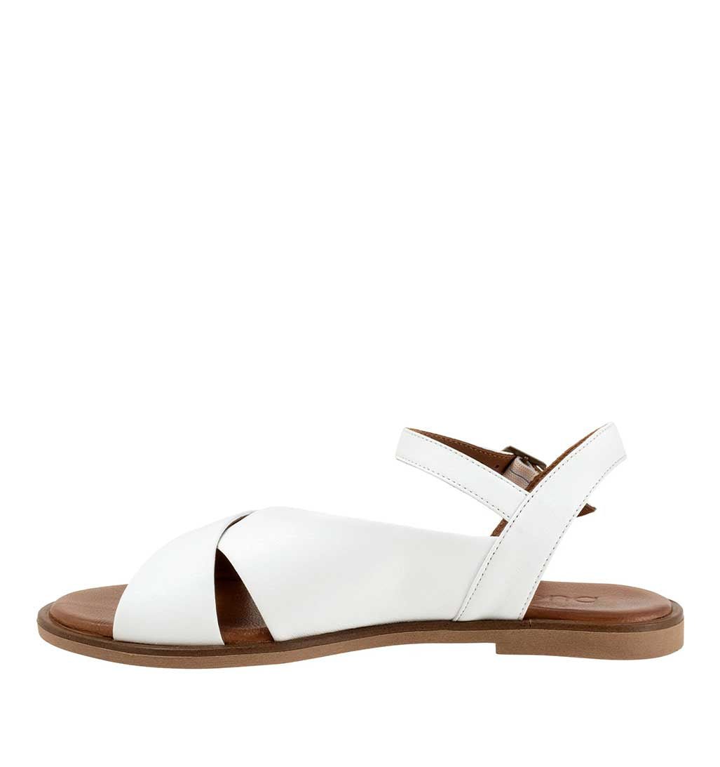 Harmony Criss Cross Sandal - White - re - souL