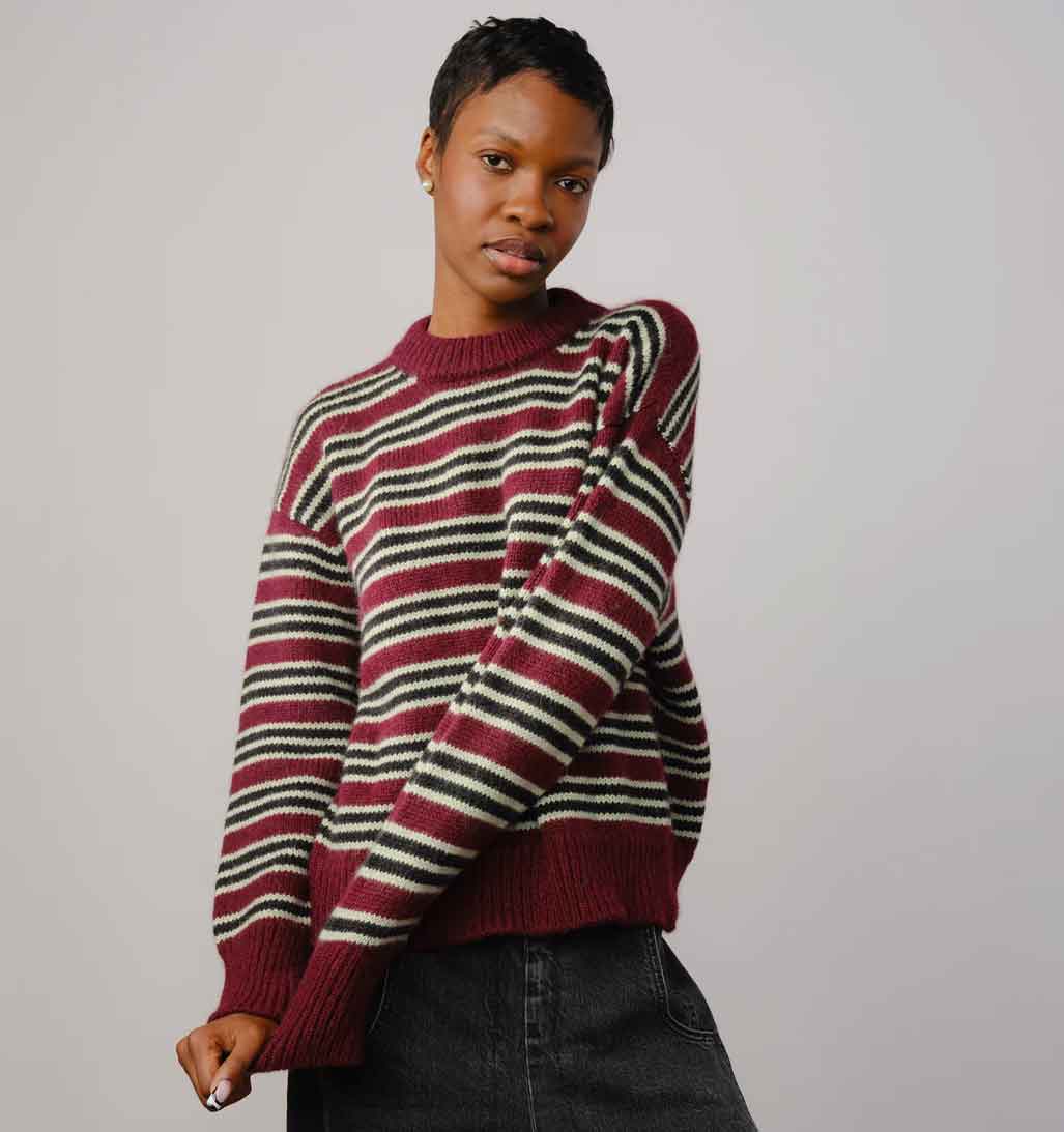 Hilma Striped Sweater - Canna - re - souL