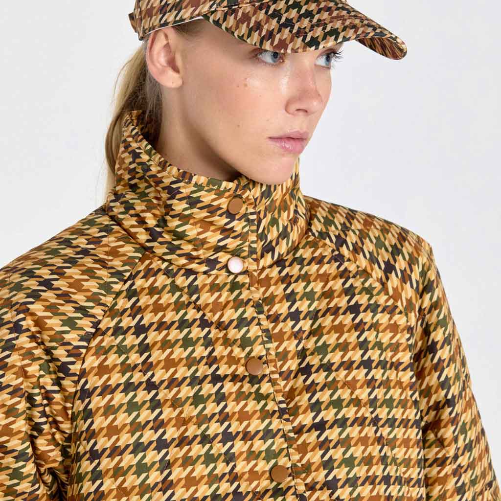 Houndstooth Quilted Jacket - Pattern Multi - re - souL