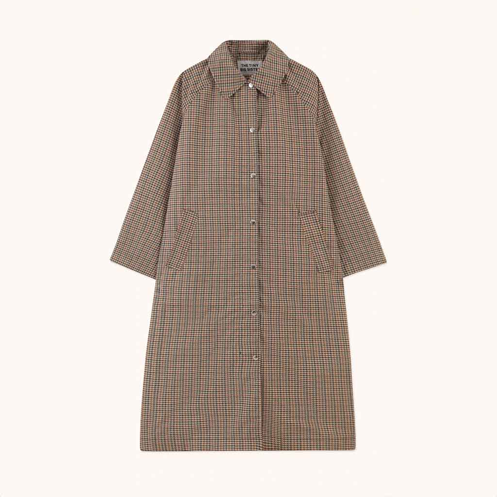 Houndstooth Trench Coat - Multi - re - souL