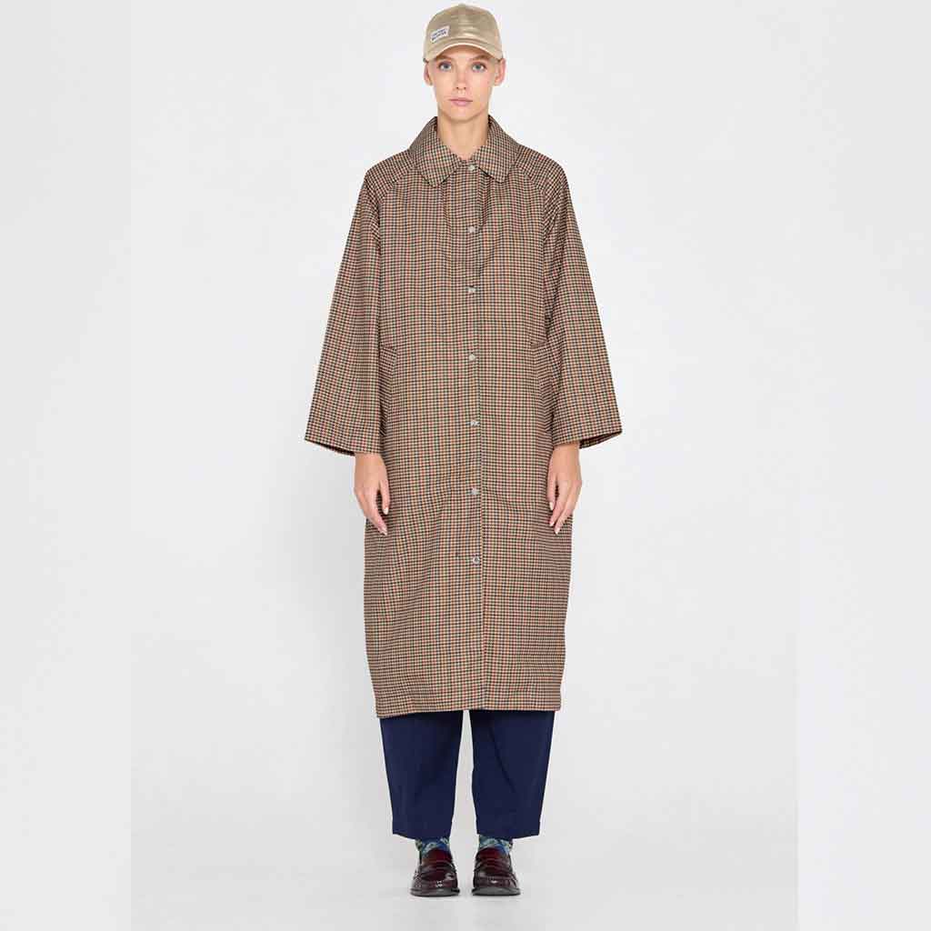 Houndstooth Trench Coat - Multi - re - souL