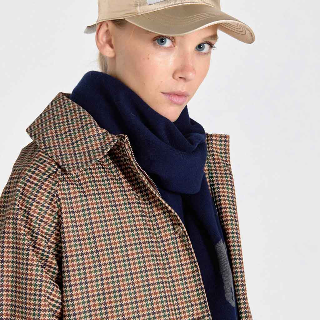 Houndstooth Trench Coat - Multi - re - souL