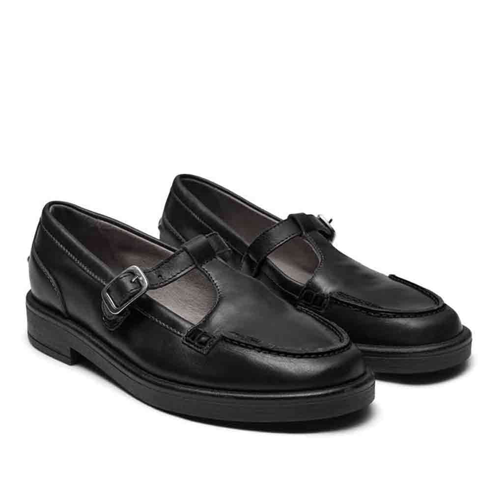 Jamila T - Strap Loafer - Black - re - souL