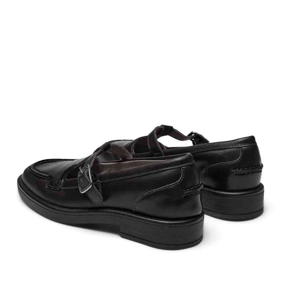 Jamila T - Strap Loafer - Black - re - souL