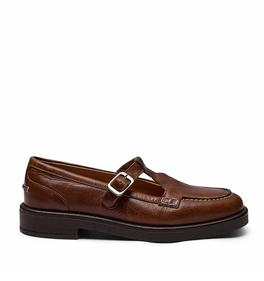 Jamila T-Strap Loafer - Tan - re-souL