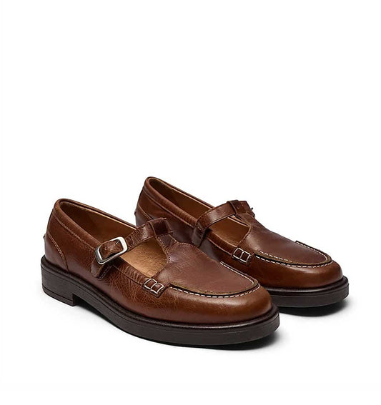 Jamila T-Strap Loafer - Tan - re-souL