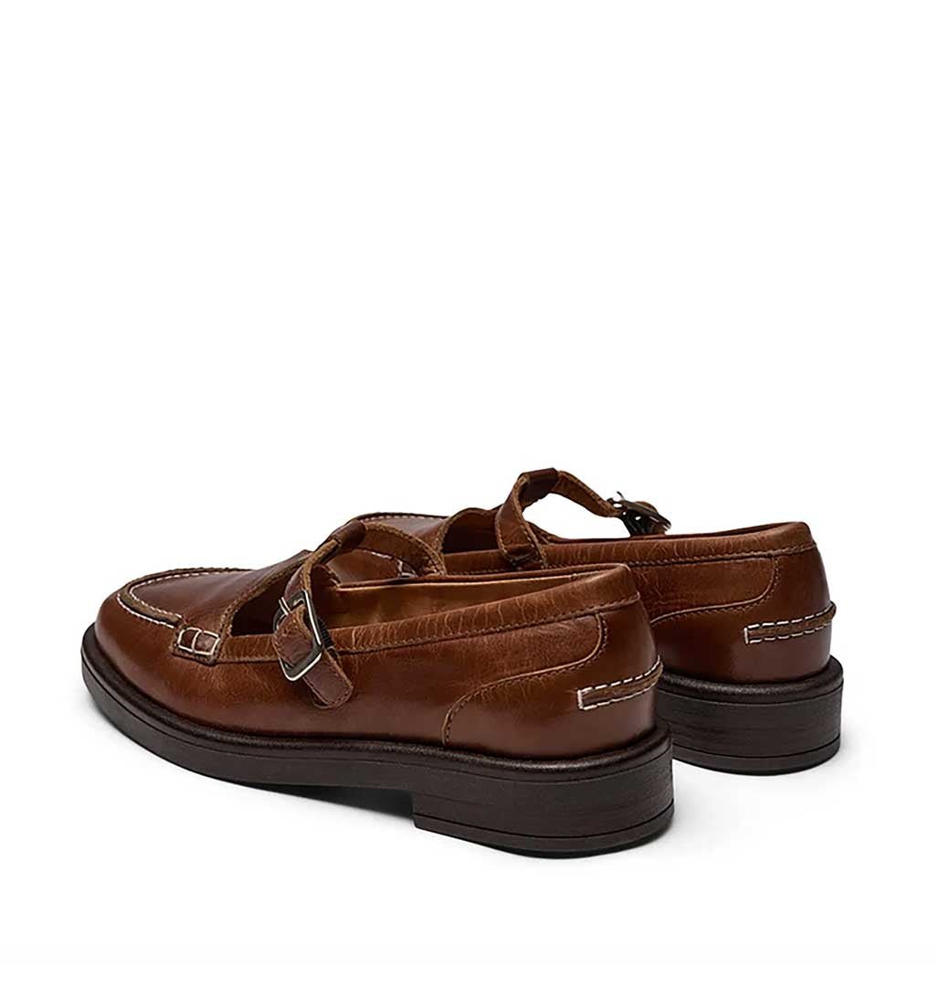 Jamila T-Strap Loafer - Tan - re-souL