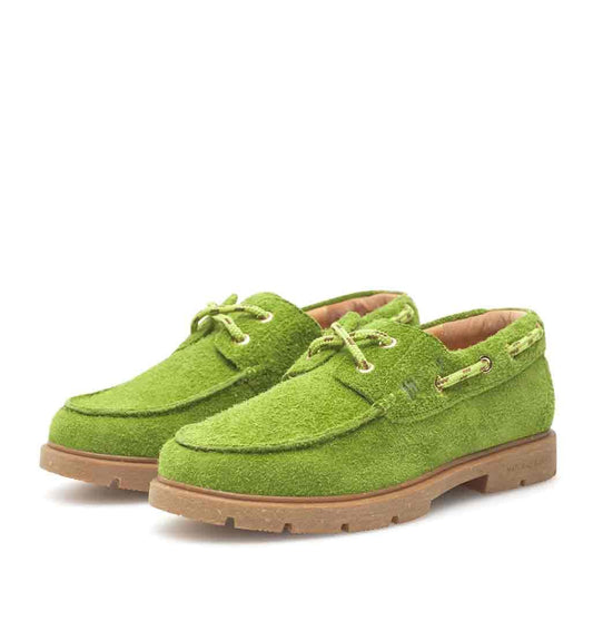 Johanne Suede Boat Shoe - Bambus Green - re - souL
