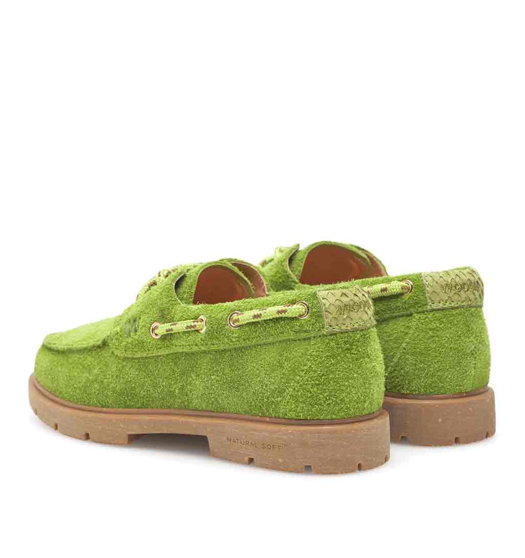 Johanne Suede Boat Shoe - Bambus Green - re - souL