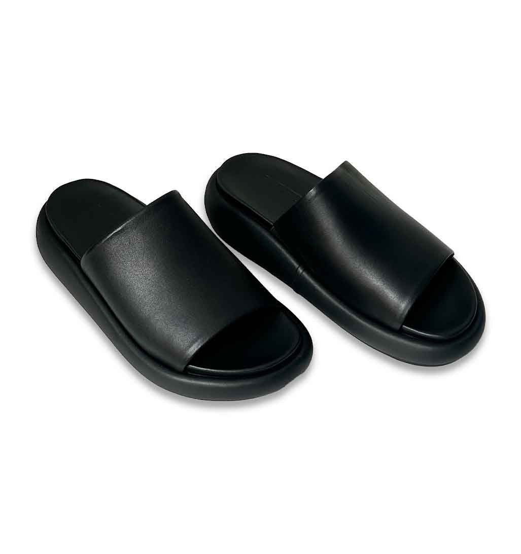 July Summer Slide Sandal - Black - re - souL