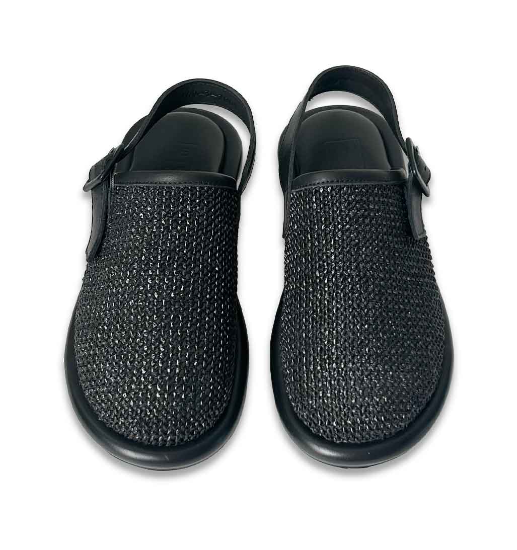 Keten Linen Clog - Black - re - souL