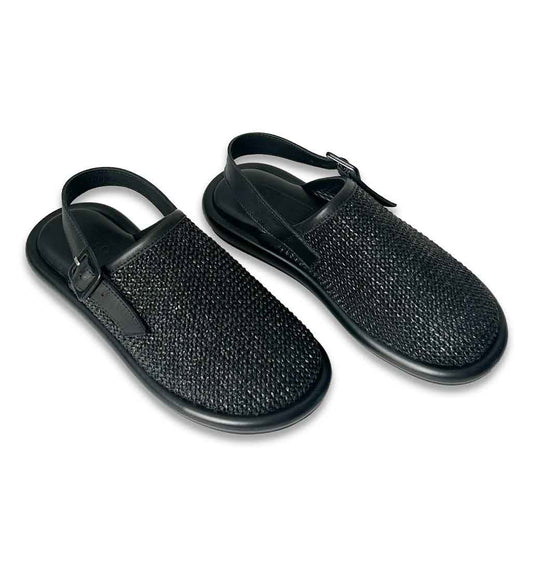 Keten Linen Clog - Black - re - souL