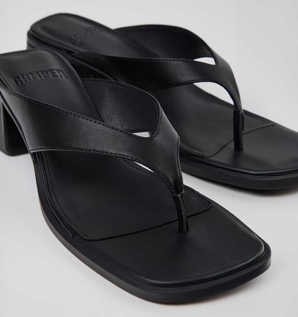 Kora Thong Sandal - Black - re - souL