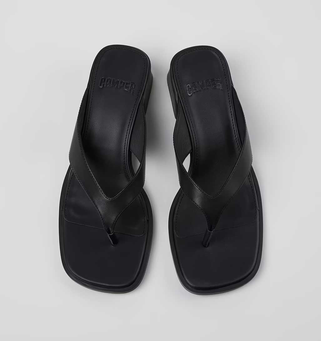 Kora Thong Sandal - Black - re - souL