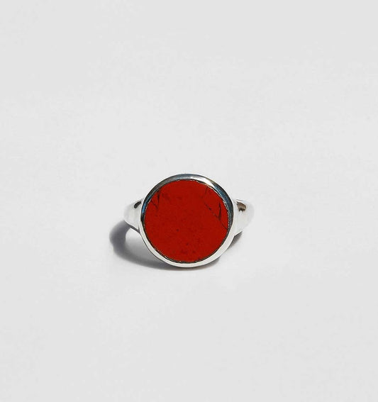 Lacuna Red Jasper Ring - Silver - re - souL