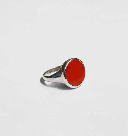 Lacuna Red Jasper Ring - Silver - re - souL