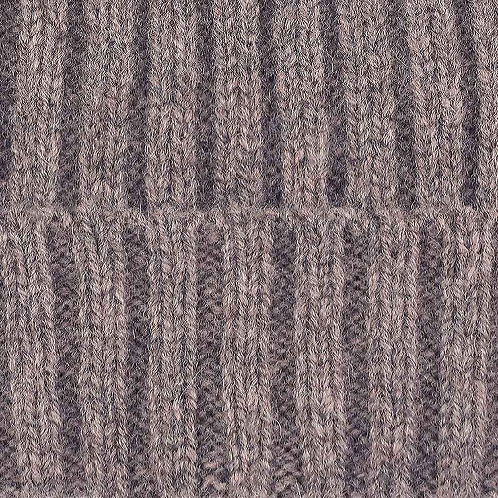 Lambswool Rib Beanie Ash Brown - re - souL