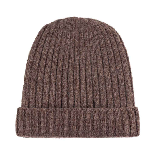 Lambswool Rib Beanie Tobacco - re - souL