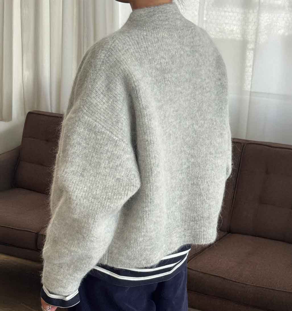 LBS Alpaca Zip Front Jacket - Light Grey - re - souL