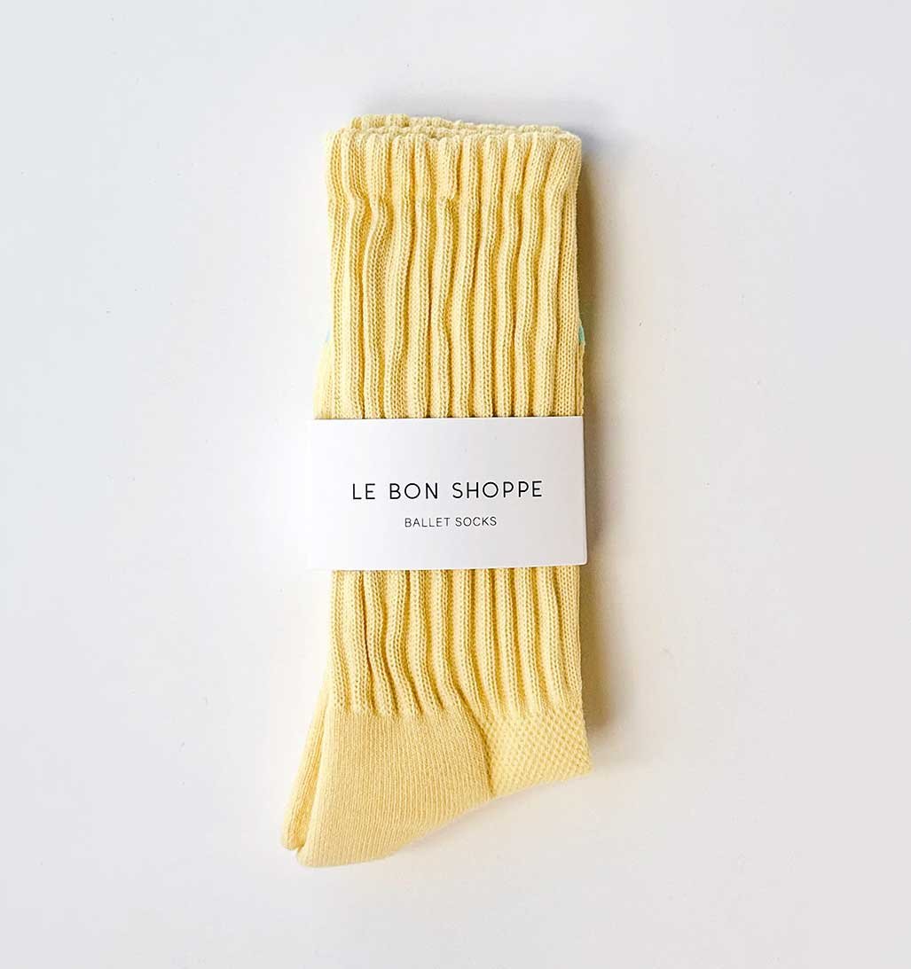 LBS Ballet Socks - Pale Yellow - re - souL