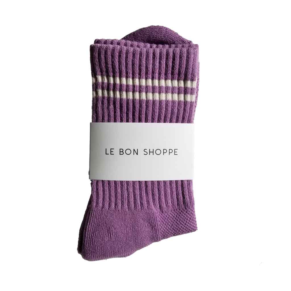 LBS Boyfriend Socks - Grape - re - souL