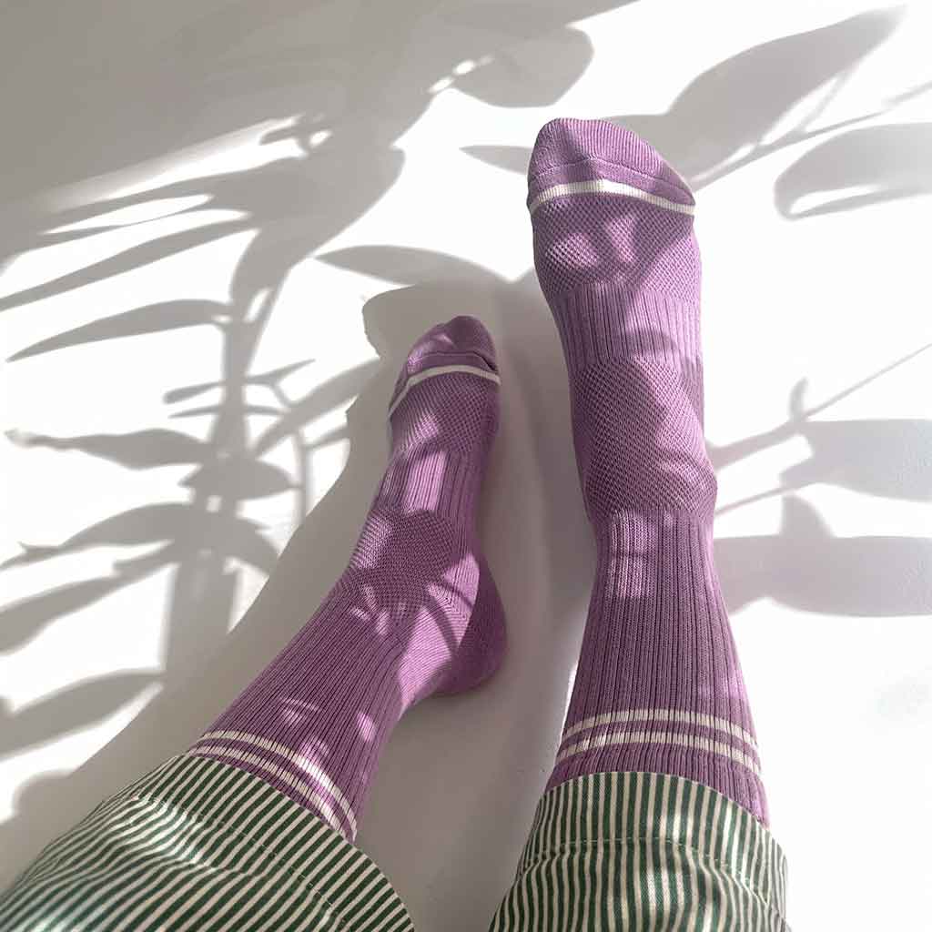 LBS Boyfriend Socks - Grape - re - souL