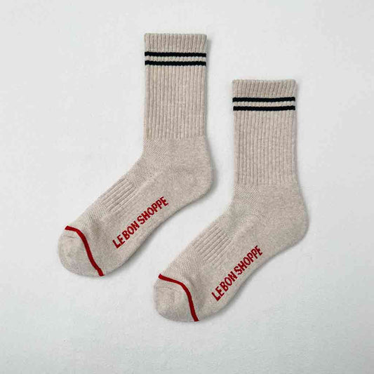 LBS Boyfriend Socks Oatmeal - re - souL