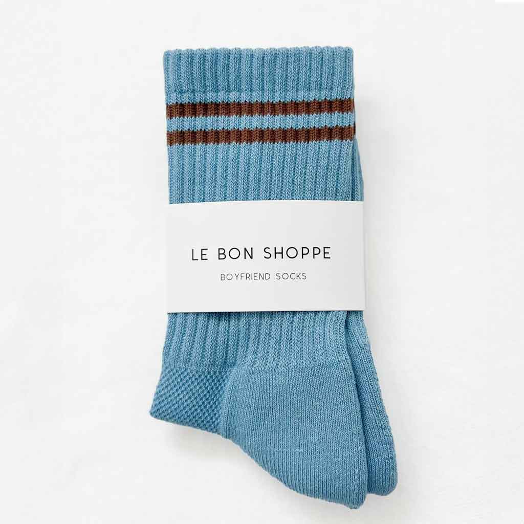 LBS Boyfriend Socks - Powder Blue - re - souL