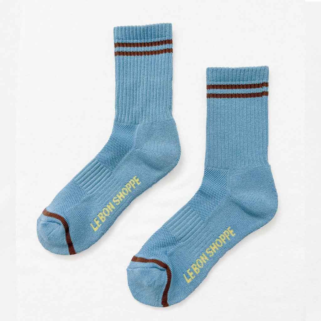 LBS Boyfriend Socks - Powder Blue - re - souL