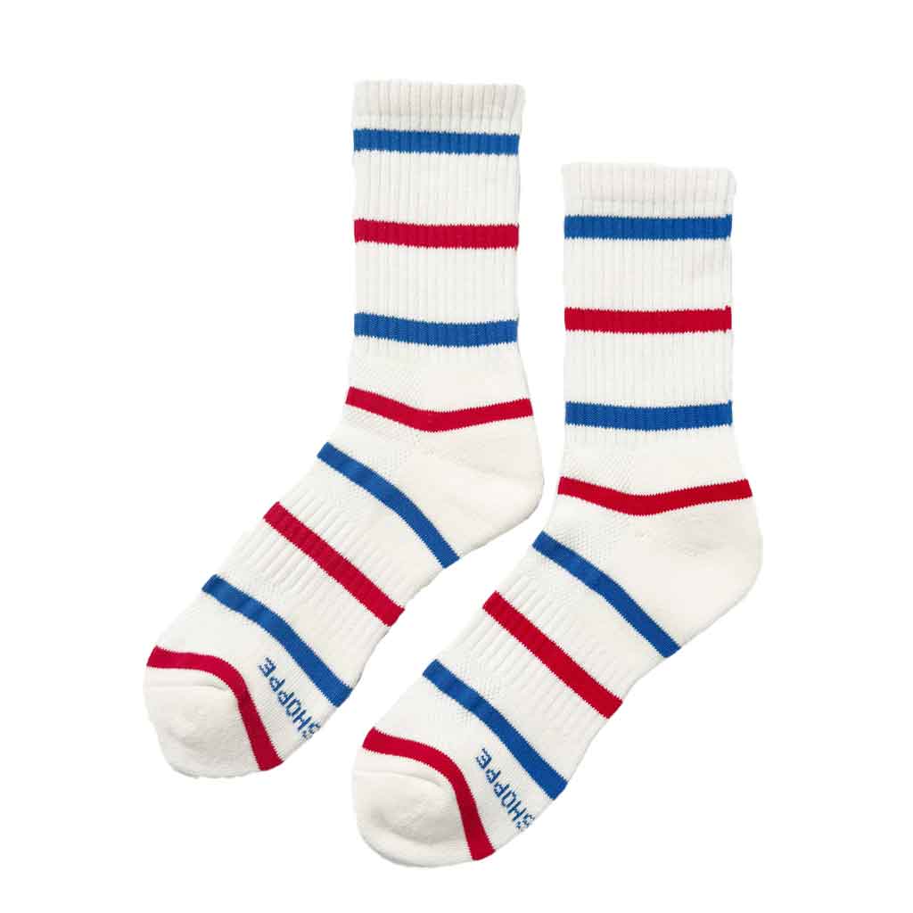 LBS Boyfriend Socks Red Blue Stripe - re - souL