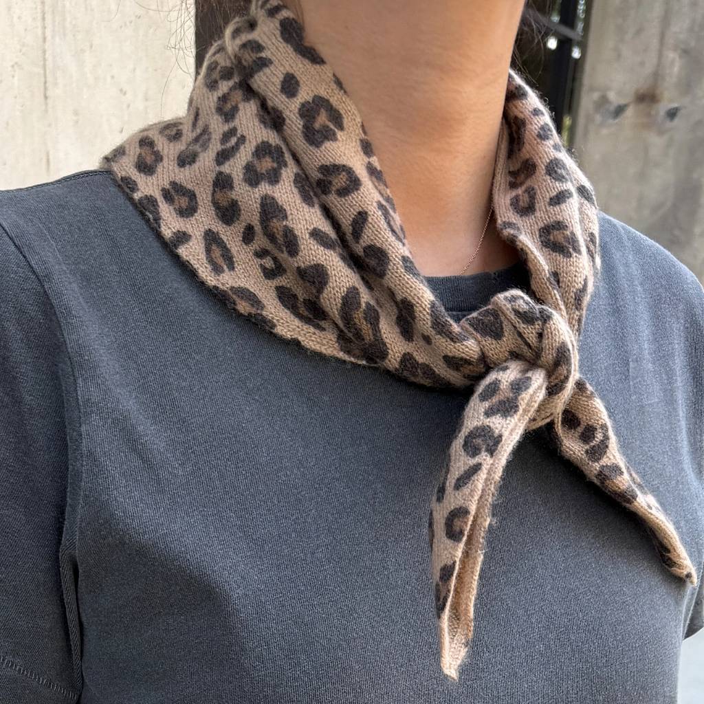 LBS Cashmere Bandana - Leopard - re - souL
