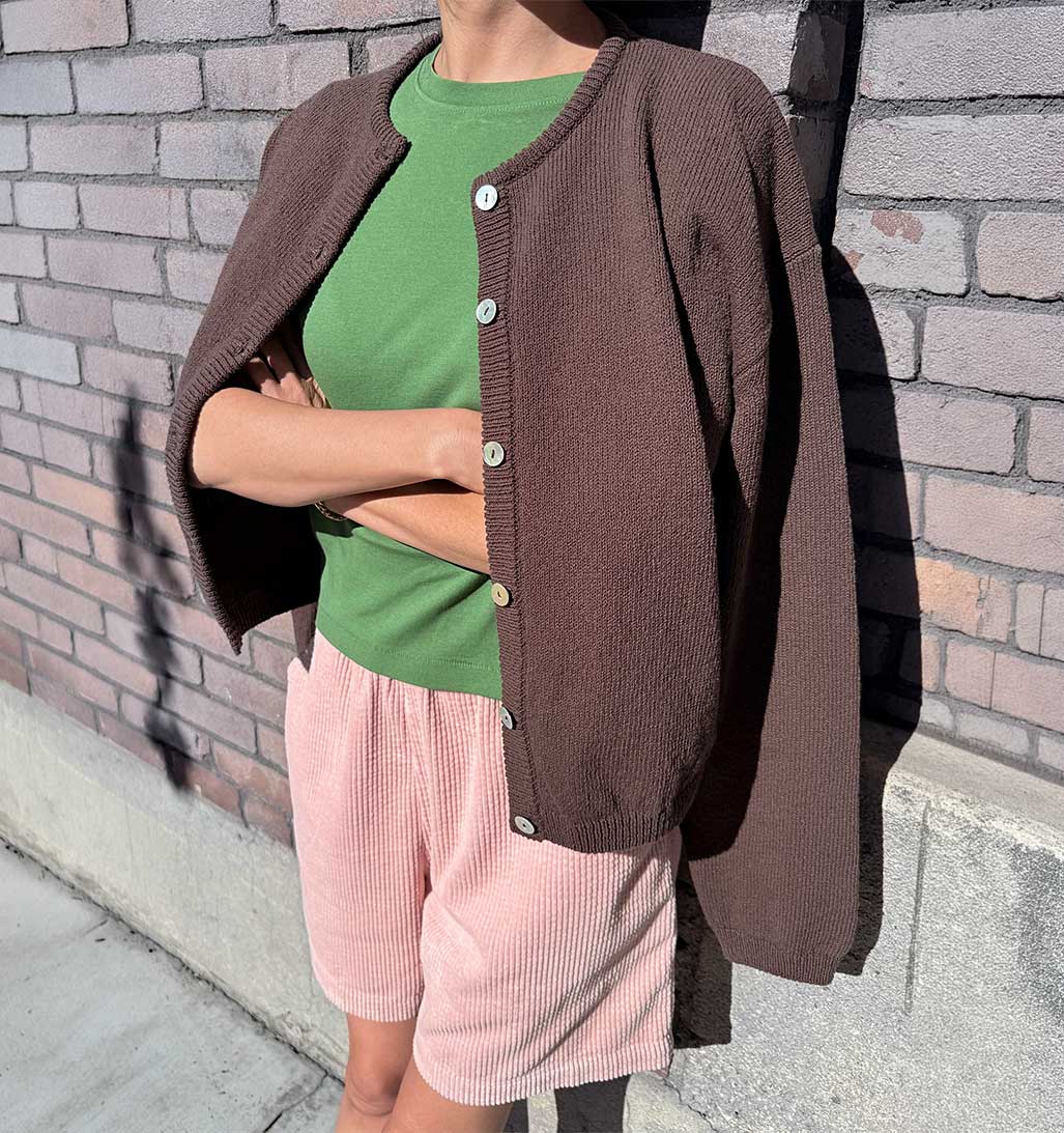 LBS Cotton Leila Cardigan - Brown - re - souL