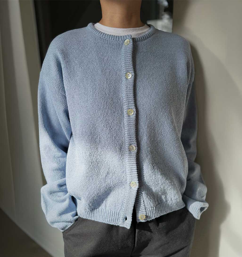 LBS Cotton Leila Cardigan - Cornflower Blue - re - souL