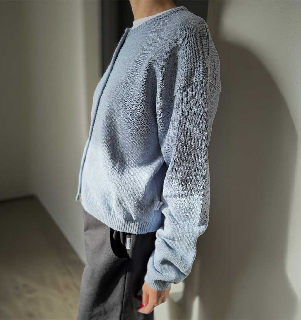 LBS Cotton Leila Cardigan - Cornflower Blue - re - souL