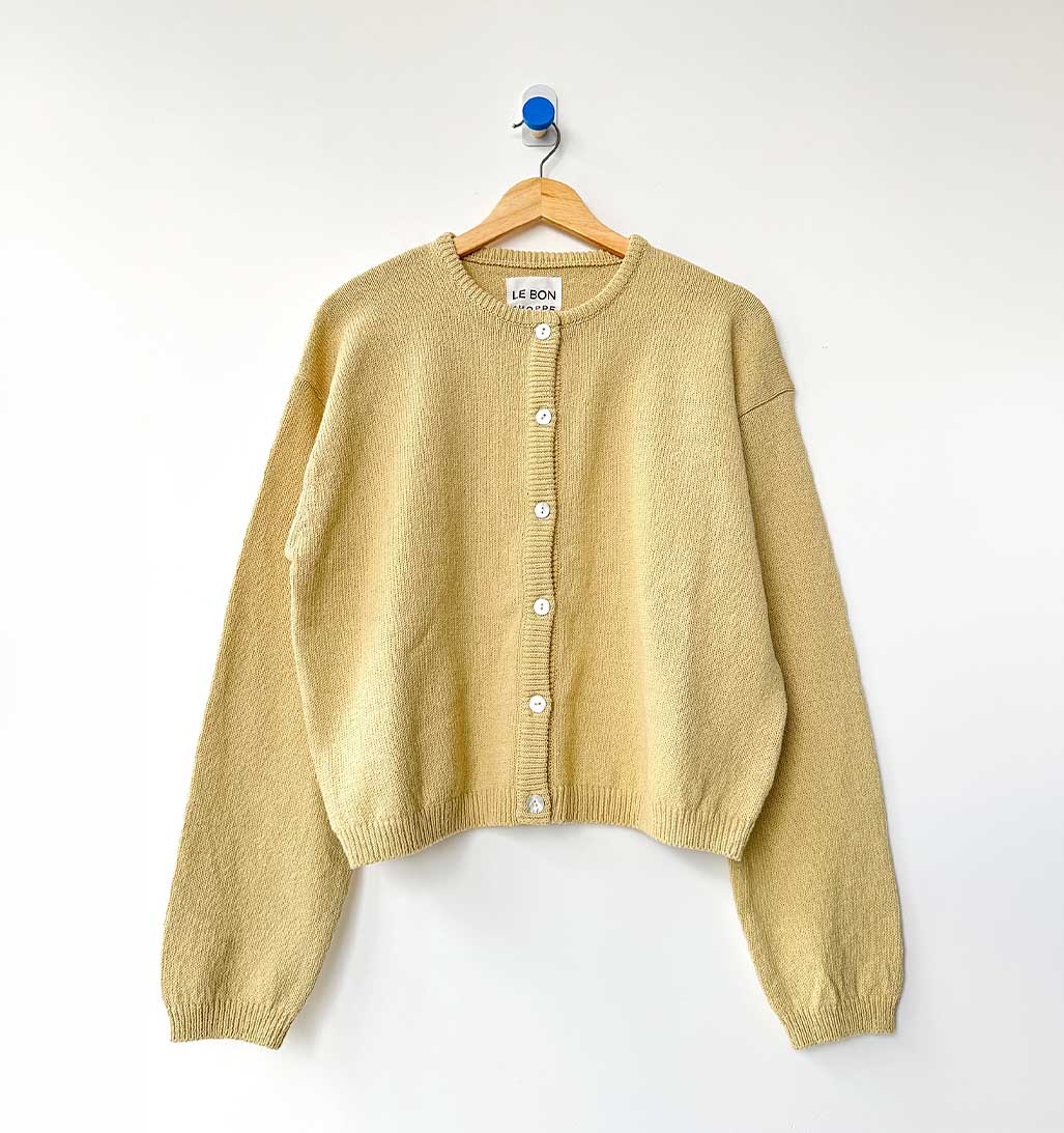 LBS Cotton Leila Cardigan - Custard Yellow - re - souL