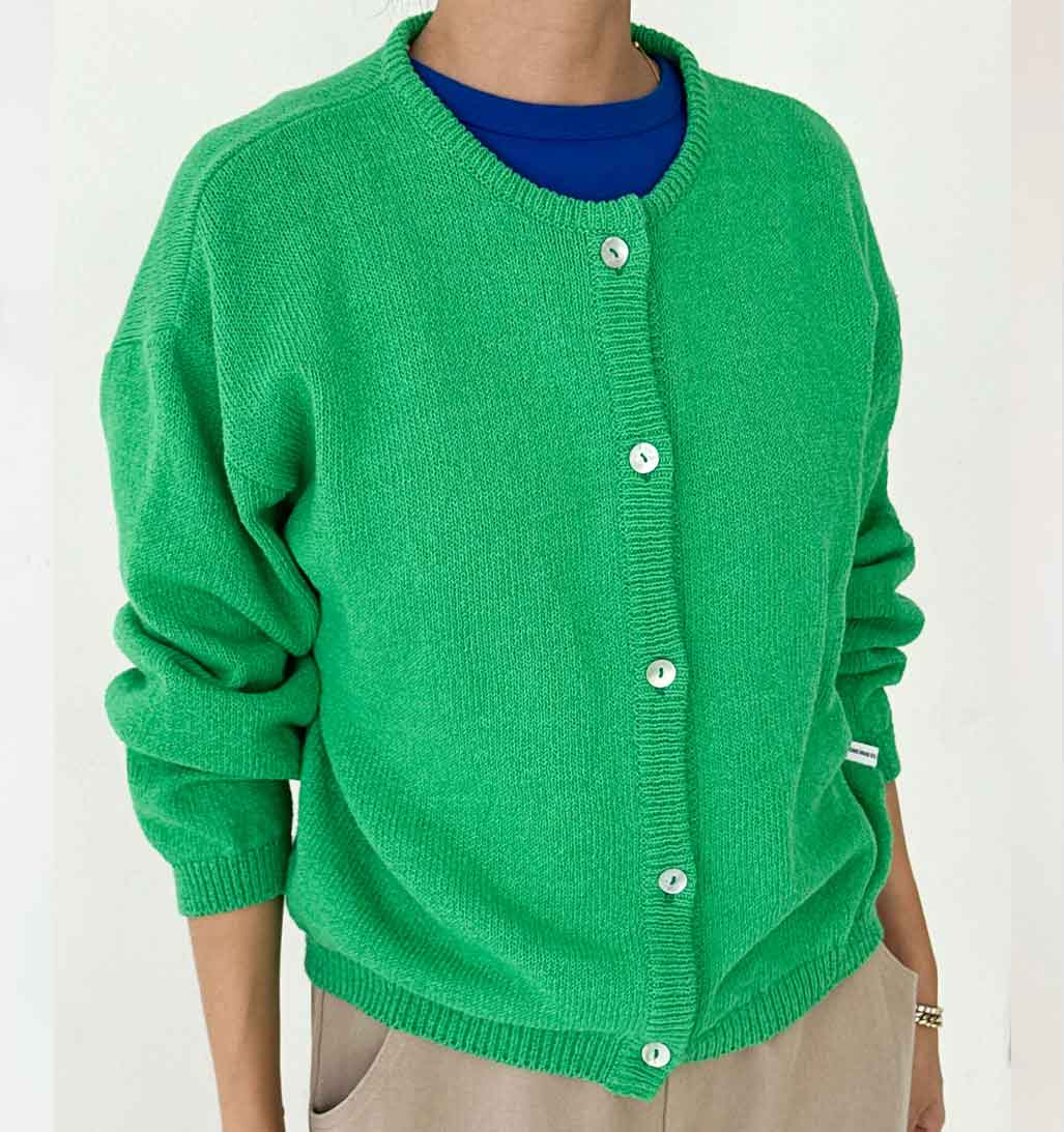 LBS Cotton Leila Cardigan - Spring Green - re - souL