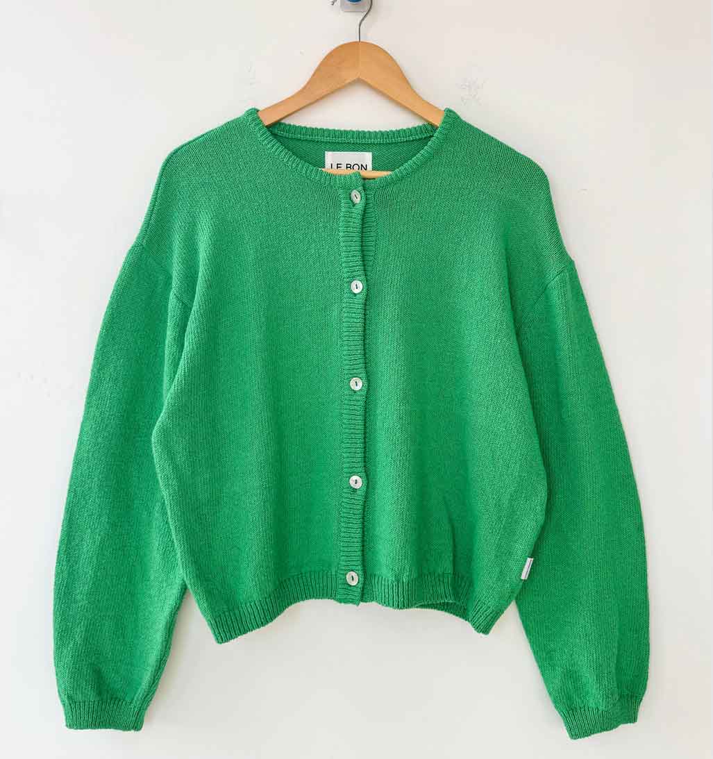 LBS Cotton Leila Cardigan - Spring Green - re - souL