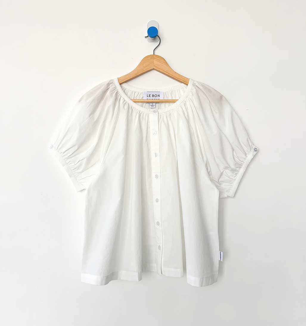 LBS Emily Short Sleeve Blouse - White - re - souL