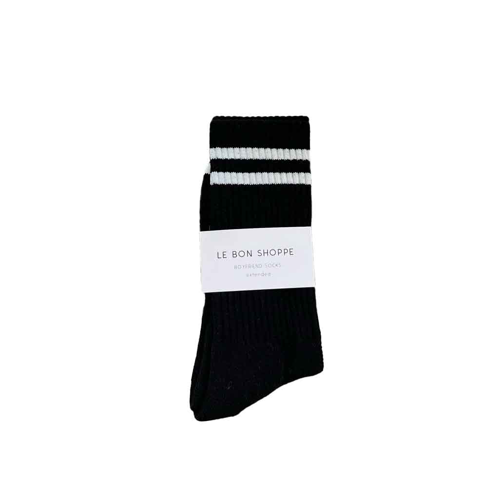 LBS Extended Boyfriend Socks Noir - re - souL