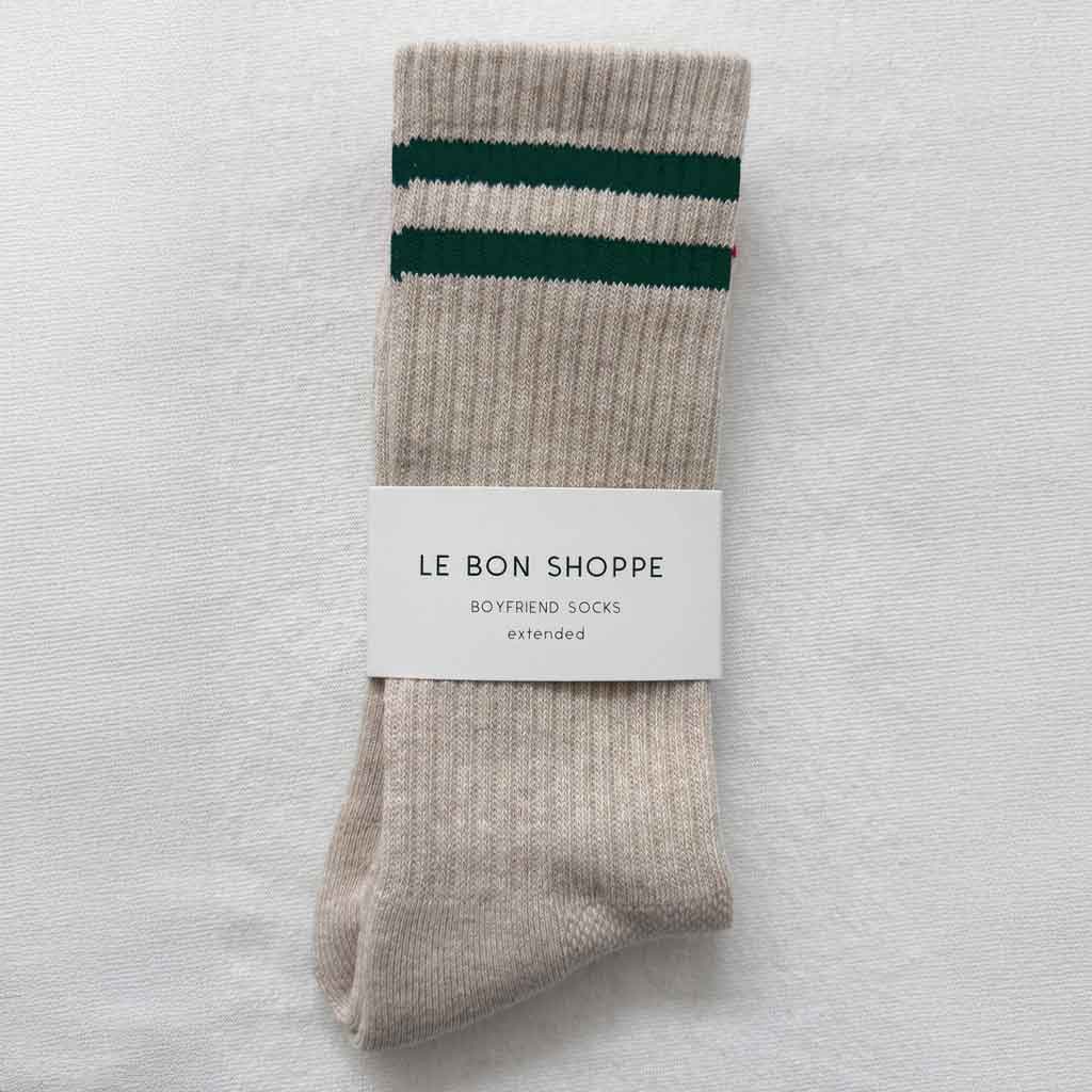 LBS Extended Boyfriend Socks - Oatmeal - re - souL