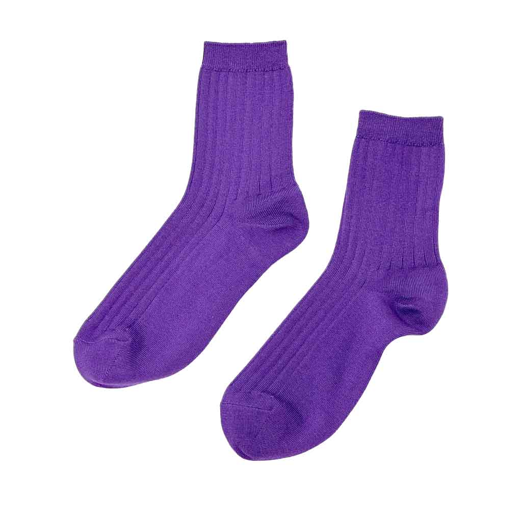 LBS Her Socks Eggplant - re - souL