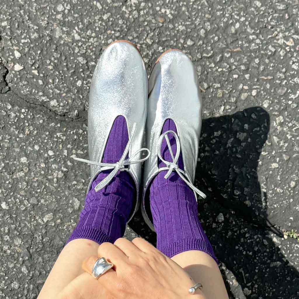 LBS Her Socks Eggplant - re - souL