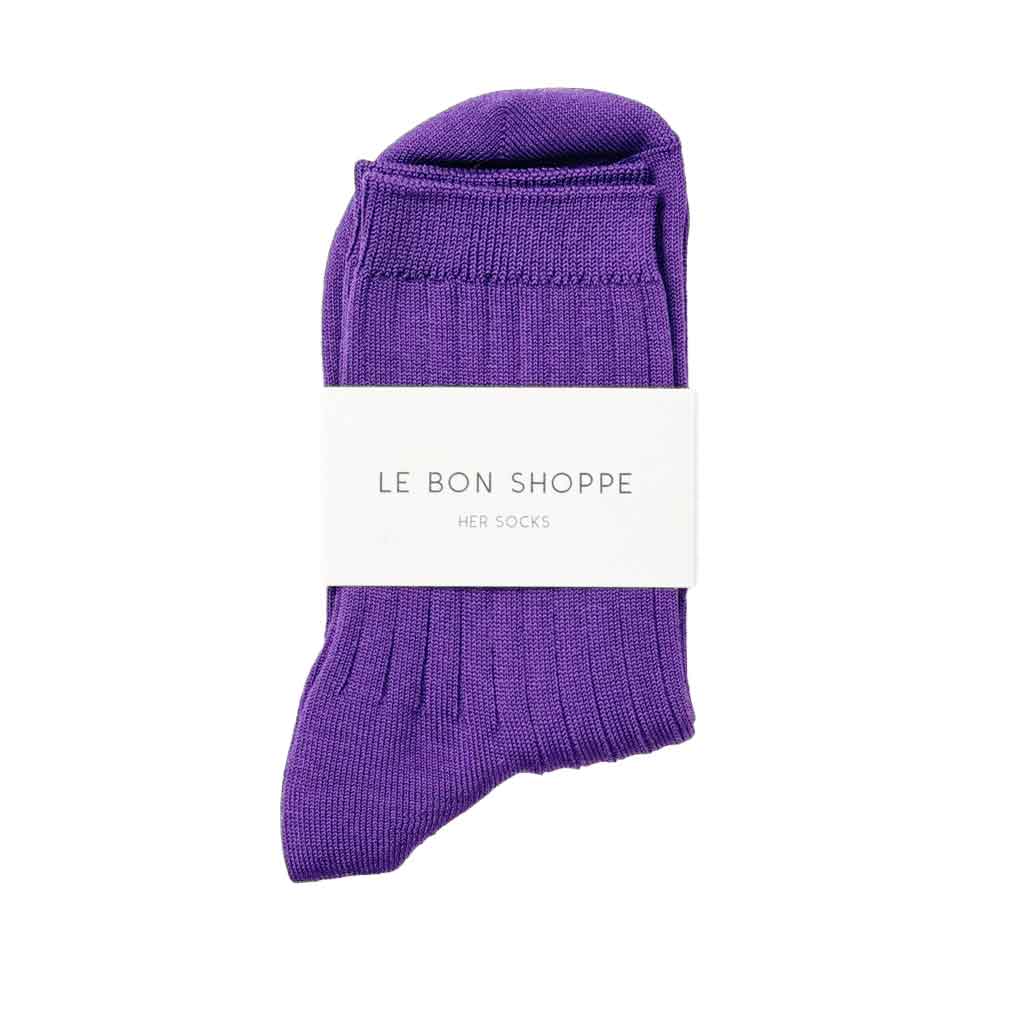 LBS Her Socks Eggplant - re - souL