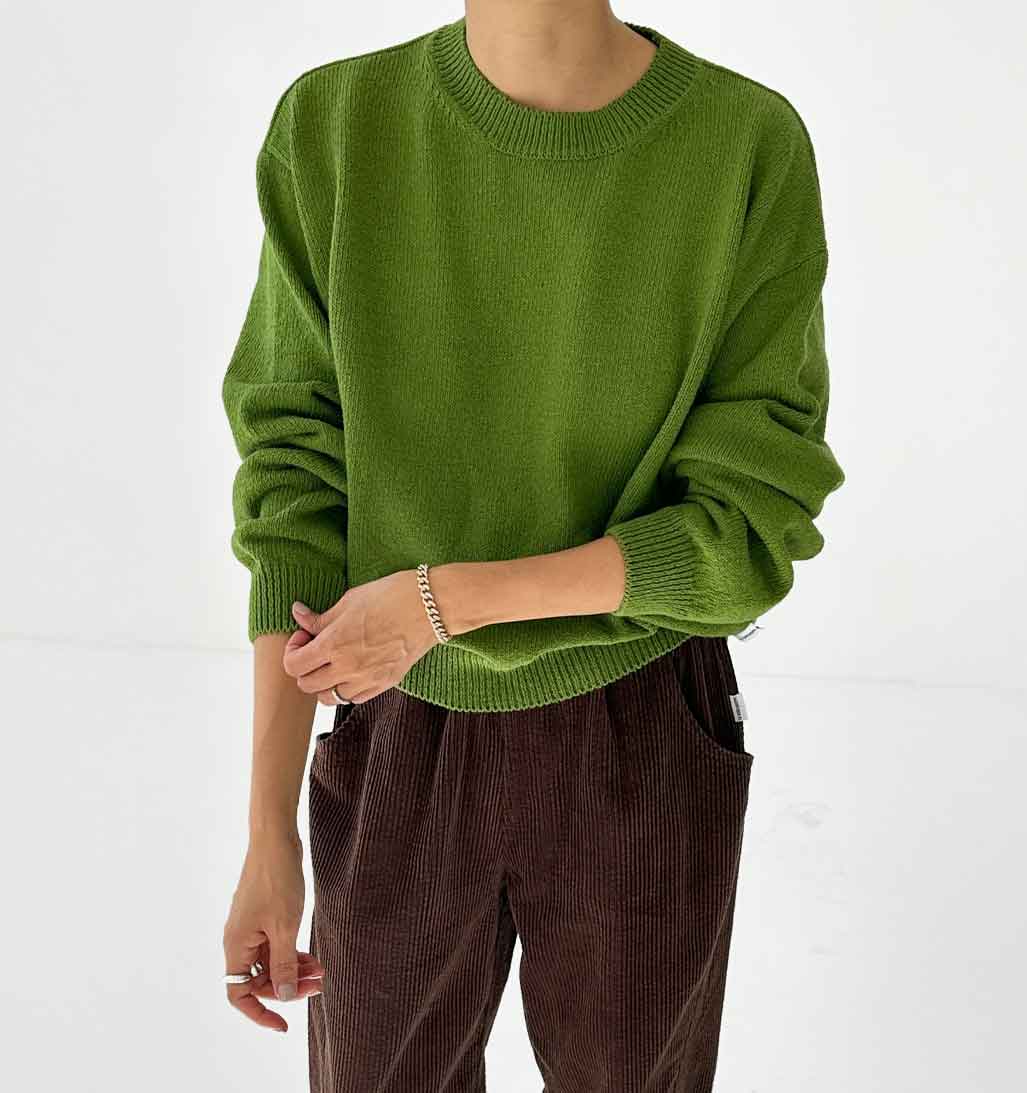 LBS Milo Cotton Sweater - Avocado - re - souL
