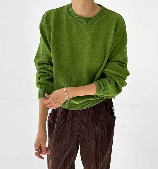 LBS Milo Cotton Sweater - Avocado - re - souL