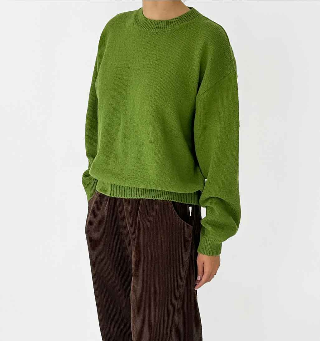 LBS Milo Cotton Sweater - Avocado - re - souL