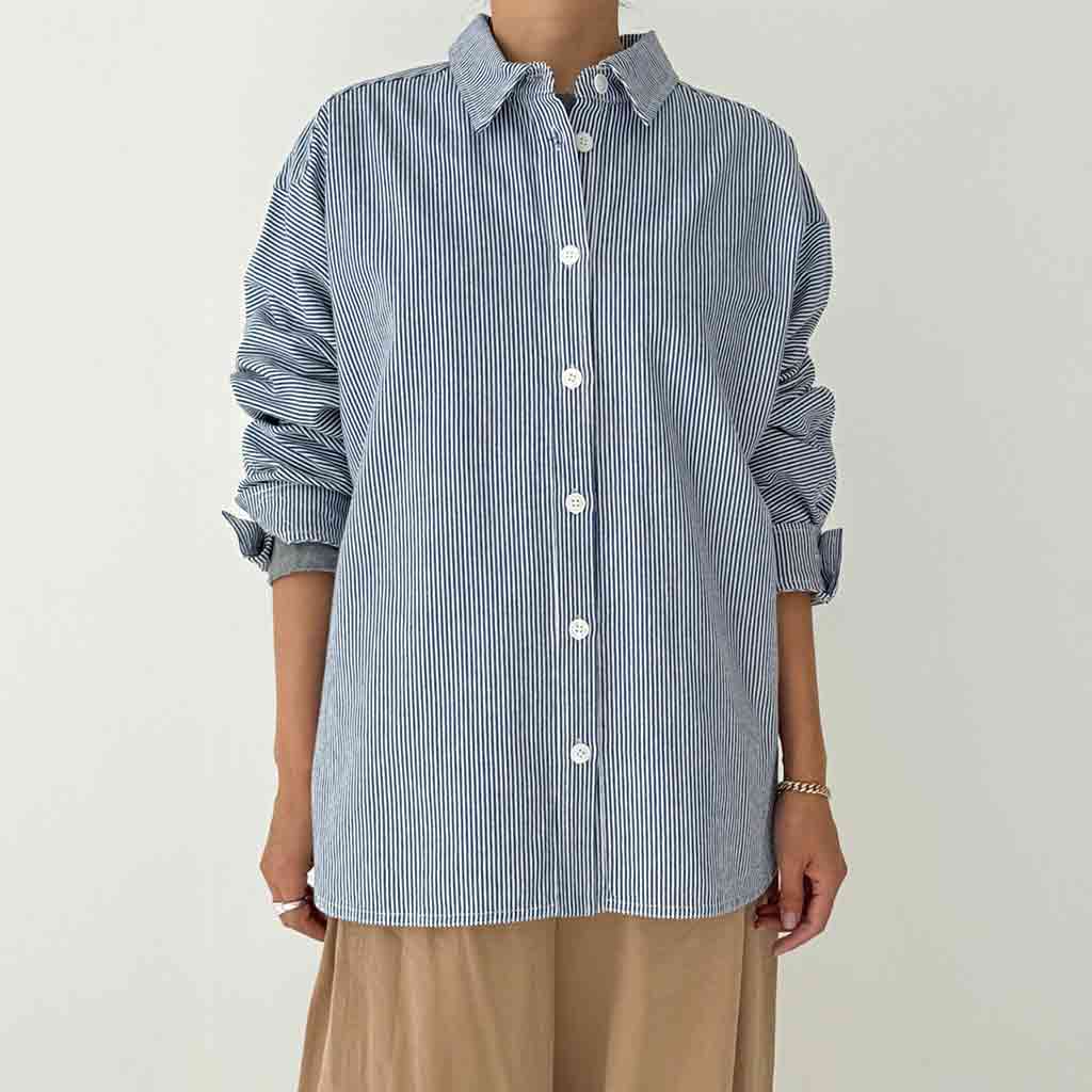 LBS Owen Denim Shirt - Blue Stripe - re - souL