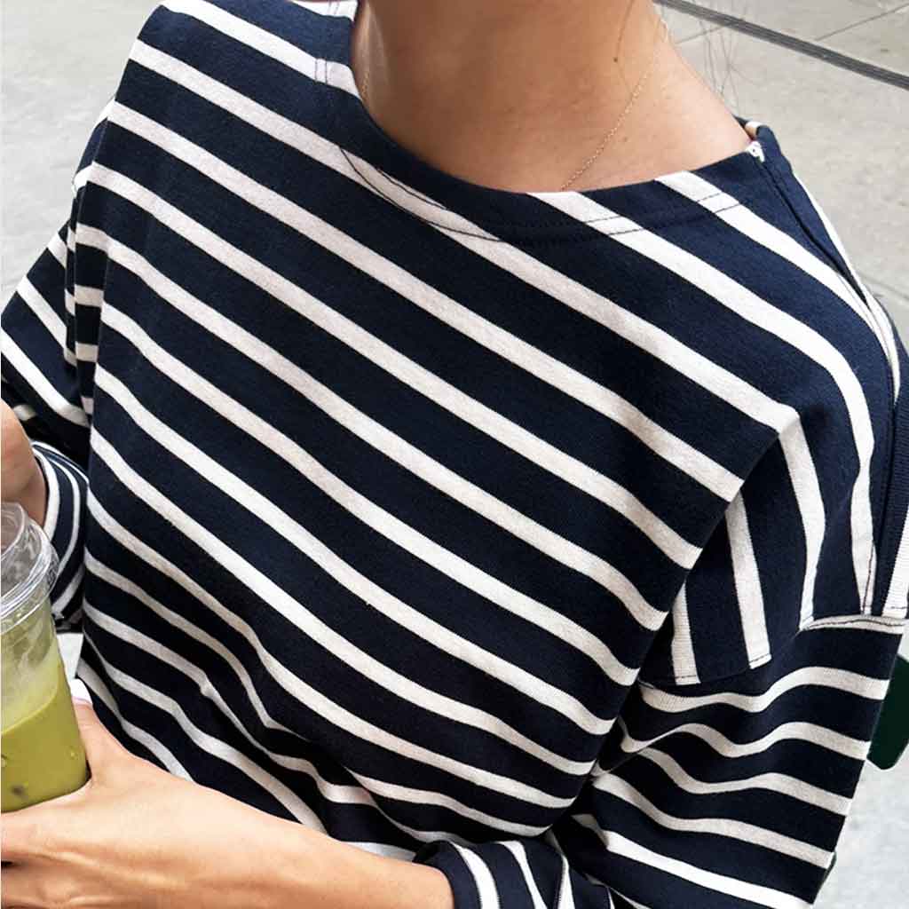 LBS Sailor Striped Top - Navy/White - re - souL