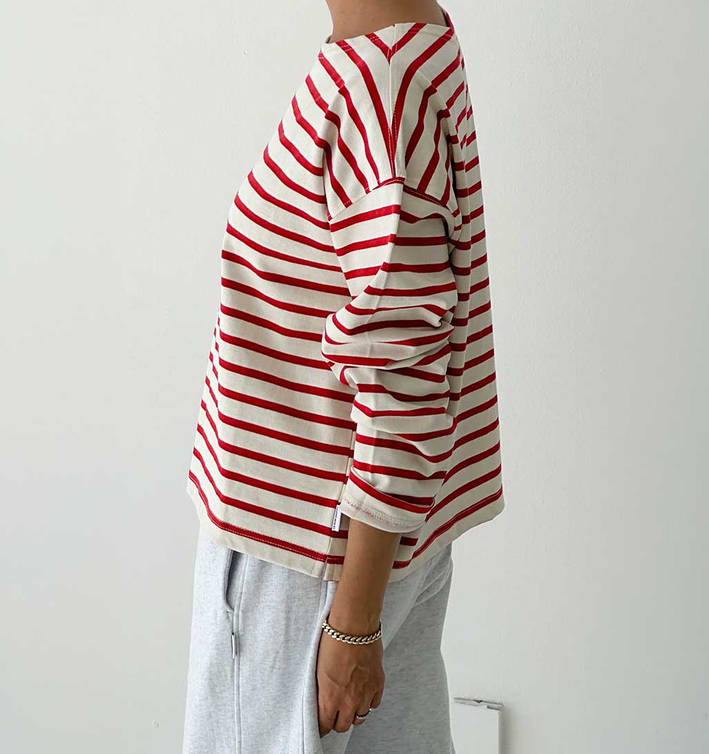 LBS Sailor Striped Top - Red/White - re - souL