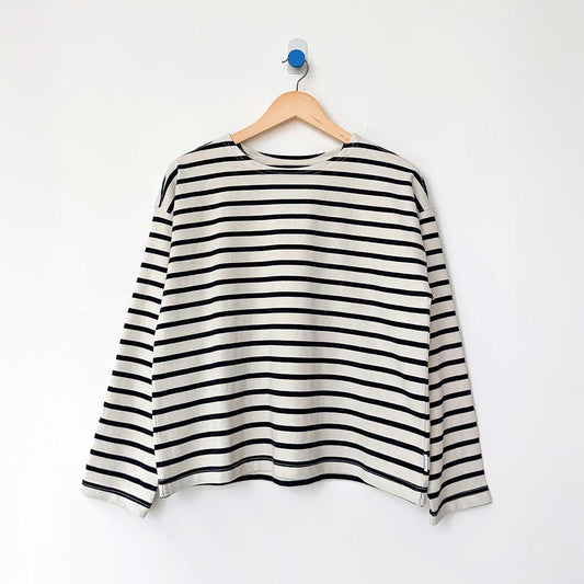 LBS Sailor Striped Top - White/Navy - re - souL